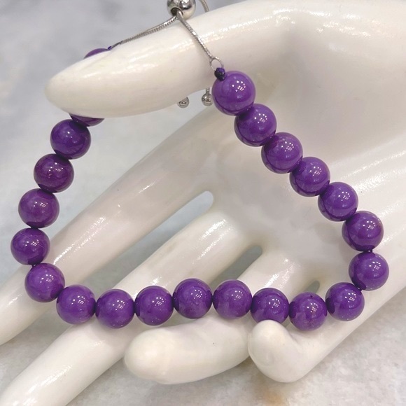 RARE Phosphosiderite Sterling Silver BOLO Bracelet - Picture 5 of 9